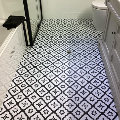 Vinyl Floor Stick on Tile - Flower Sea