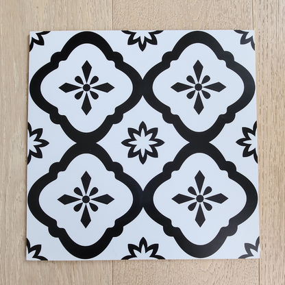 Vinyl Floor Stick on Tile - Flower Sea