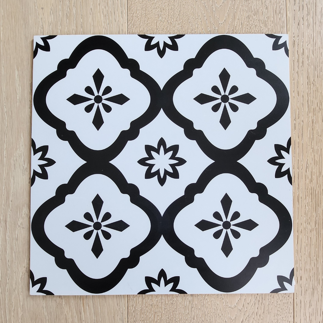 Vinyl Floor Stick on Tile - Flower Sea