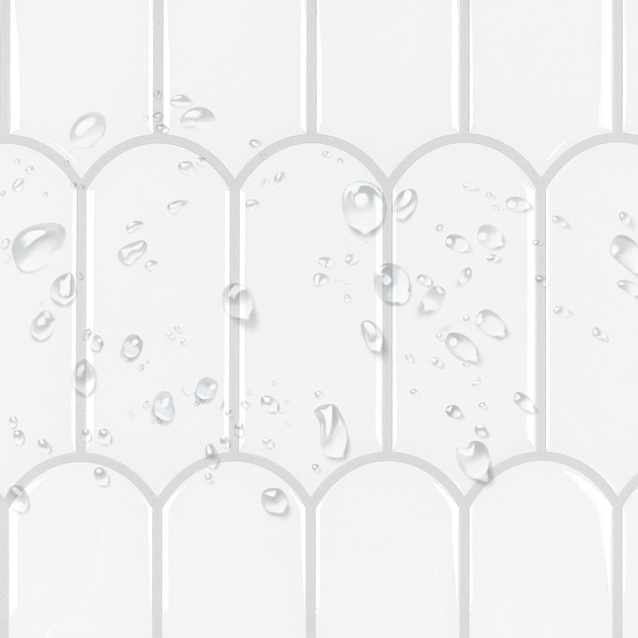 Feather Stick on Tile - White