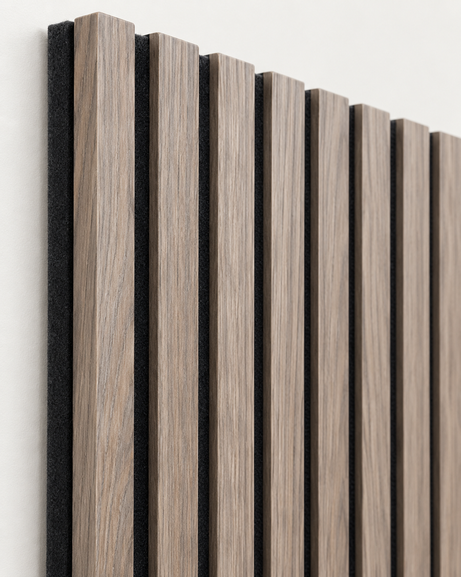 Acoustic Peel & Stick Panels - Light Walnut
