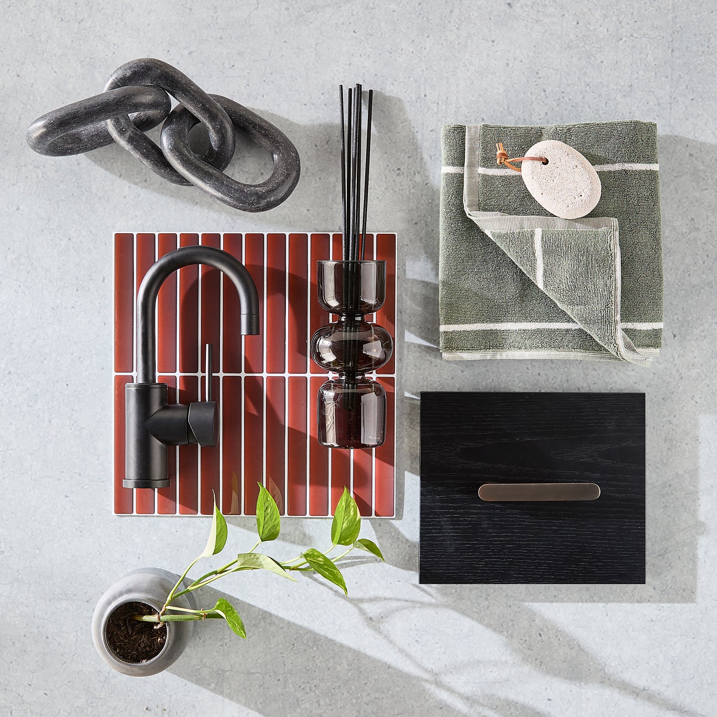 Kit Kat Stick on Tile - Deep Red