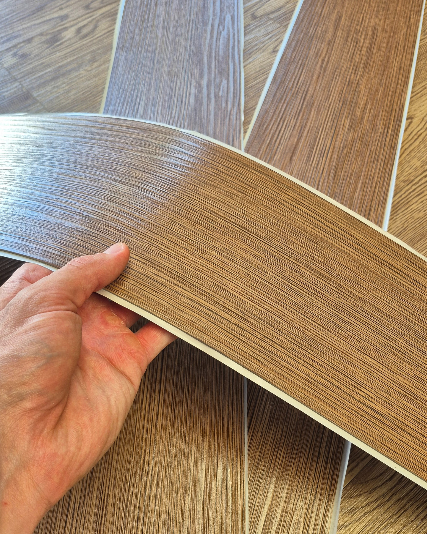 Vinyl Floor Planks Stick on Tile - Chestnut