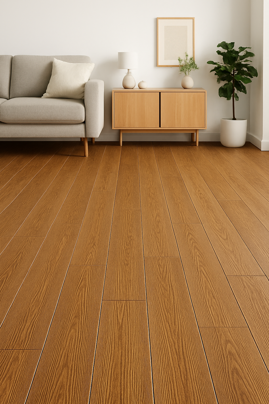 Vinyl Floor Planks Stick on Tile - Chestnut