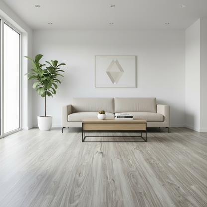 Vinyl Floor Planks Stick on Tile - Cool Light Grey