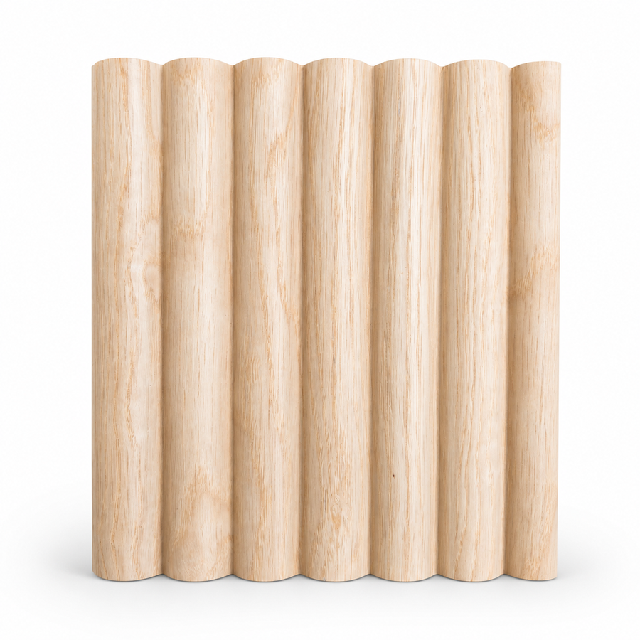Demi Round Timber Panels - Oak Grain