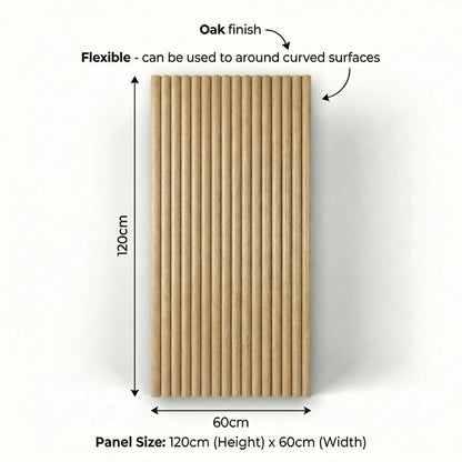 Demi Round Timber Panels - Oak Grain