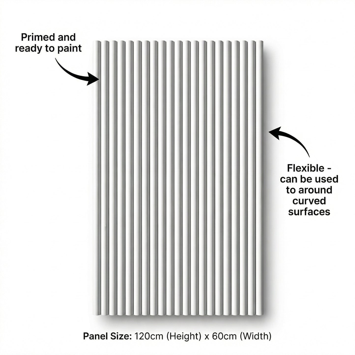 Demi Round Timber Panels - Primed