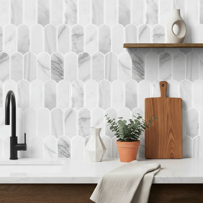 Feather Stick on Tile - Grey Marble