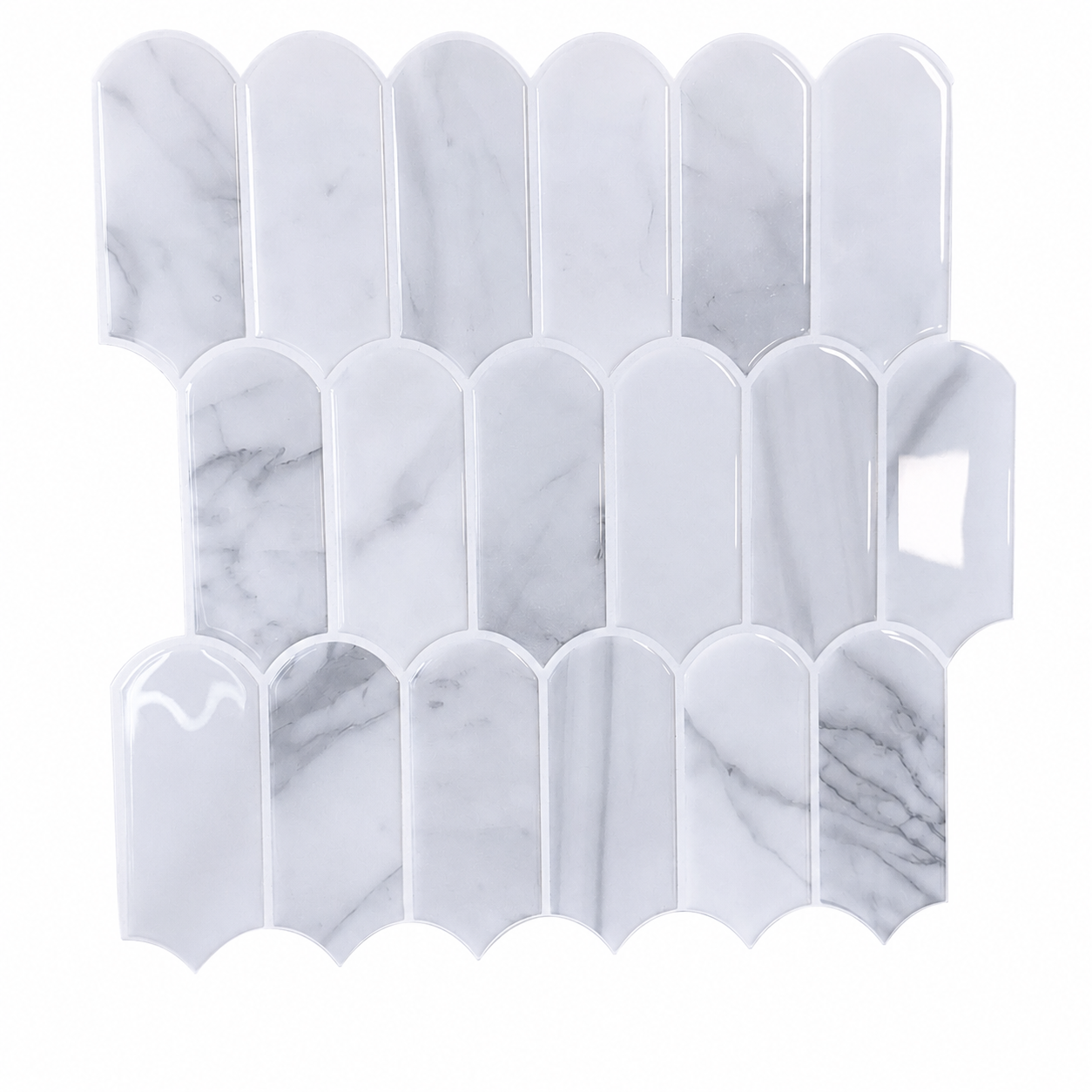 Feather Stick on Tile - Grey Marble