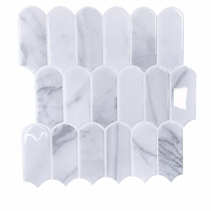 Feather Stick on Tile - Grey Marble