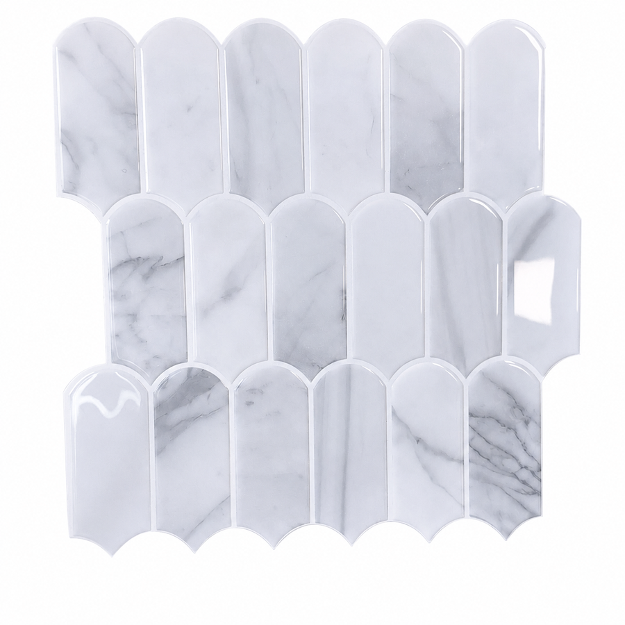 Feather Stick on Tile - Grey Marble