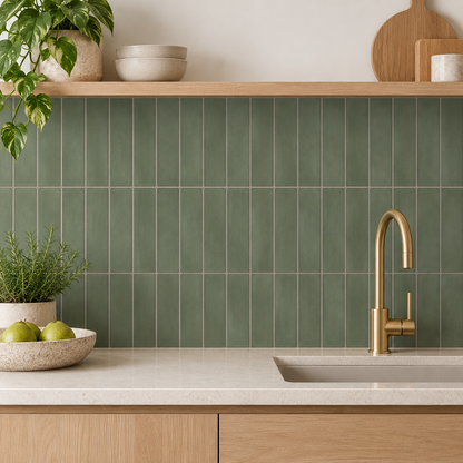 Large Kit Kat Stick on Tile - Fern Green