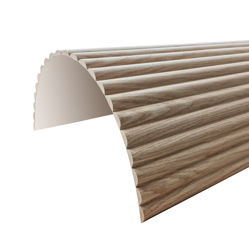 Soft Rounded Panels Demi Round Oak Flexible Wall Panels – Timber Feature Panels (2 Pack ...