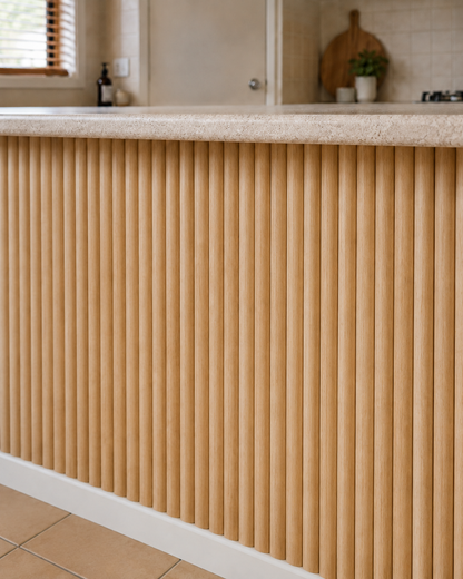 Demi Round Timber Panels - Oak Grain