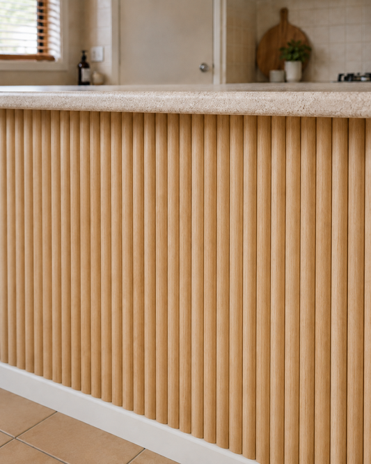 Demi Round Timber Panels - Oak Grain