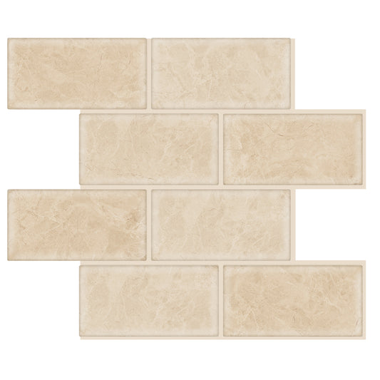 Subway Stick on Tile - Stone Marble