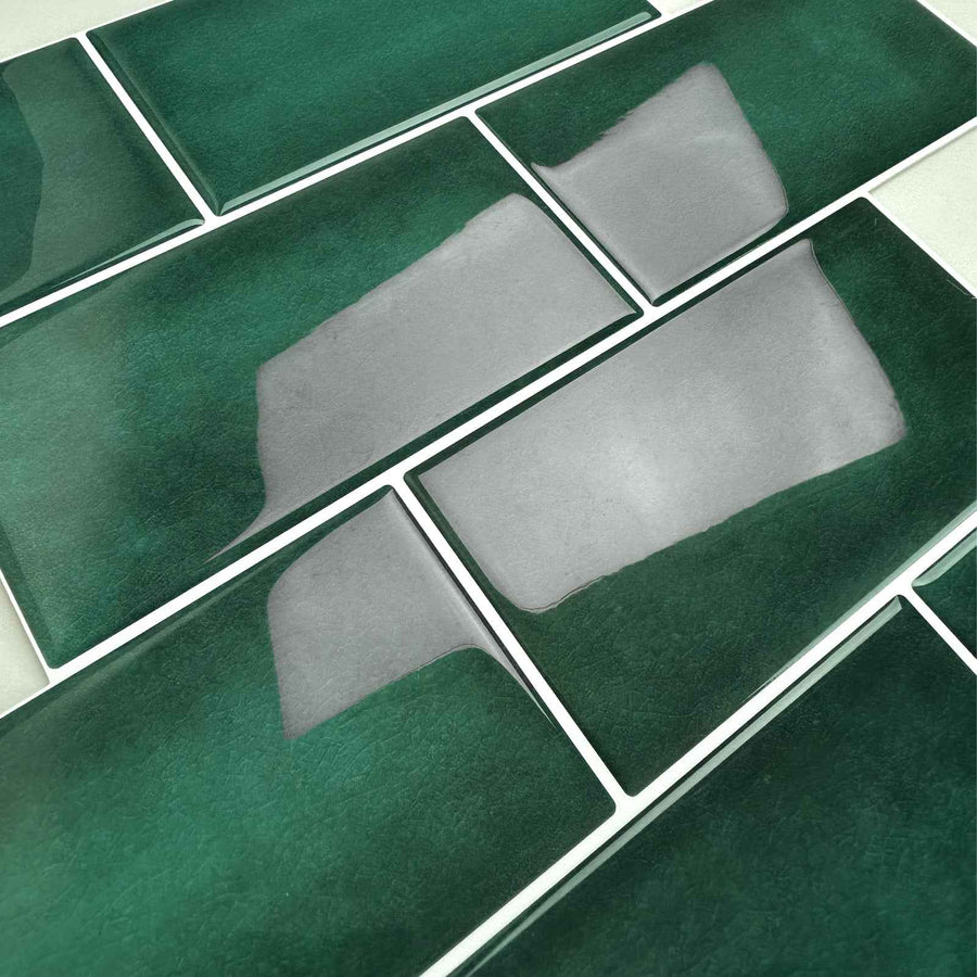Subway Stick on Tile - Turquoise Green