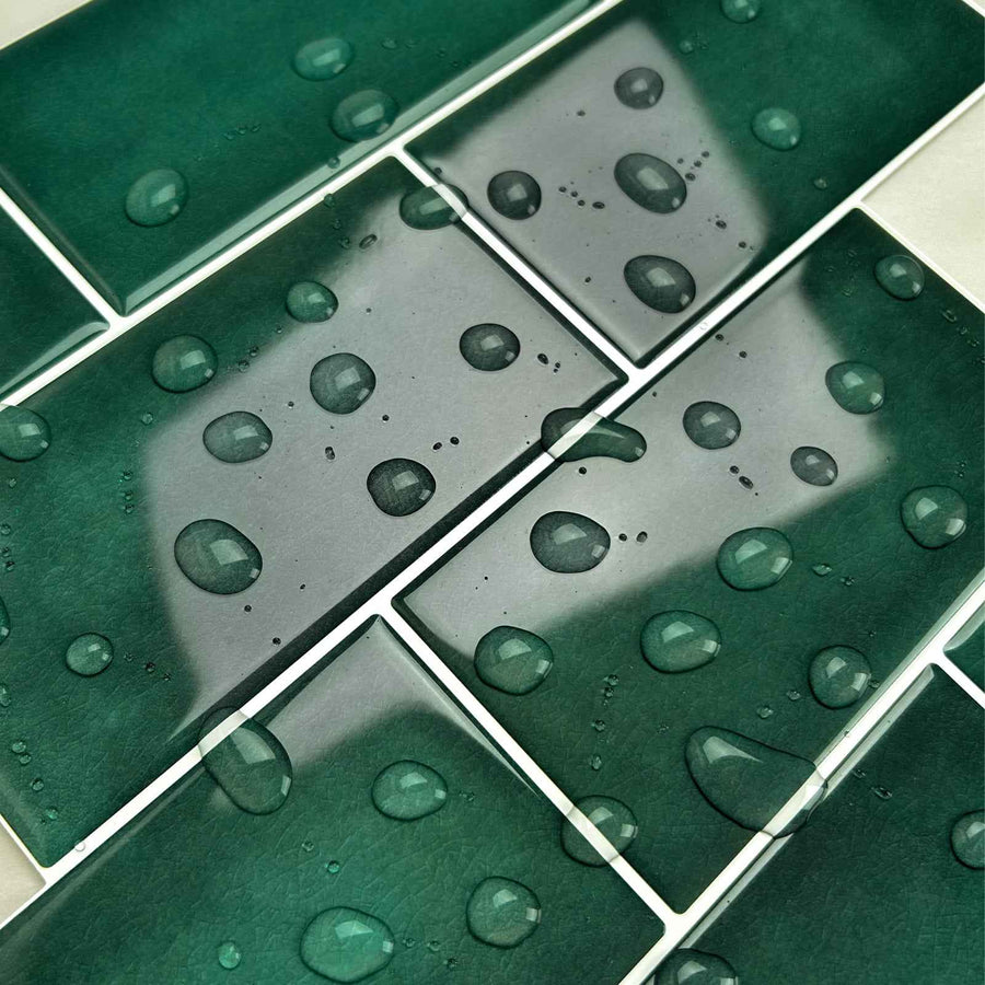 Subway Stick on Tile - Turquoise Green