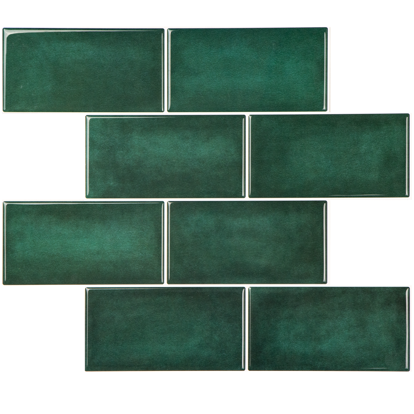 Subway Stick on Tile - Turquoise Green