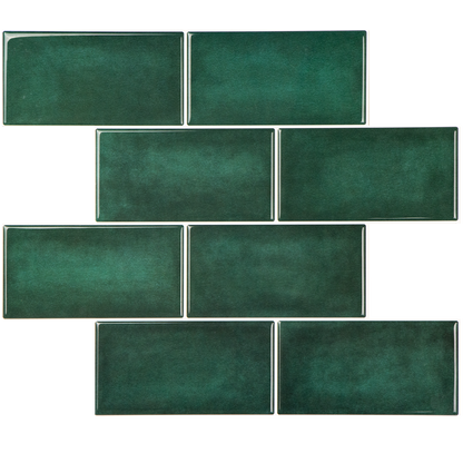 Subway Stick on Tile - Turquoise Green