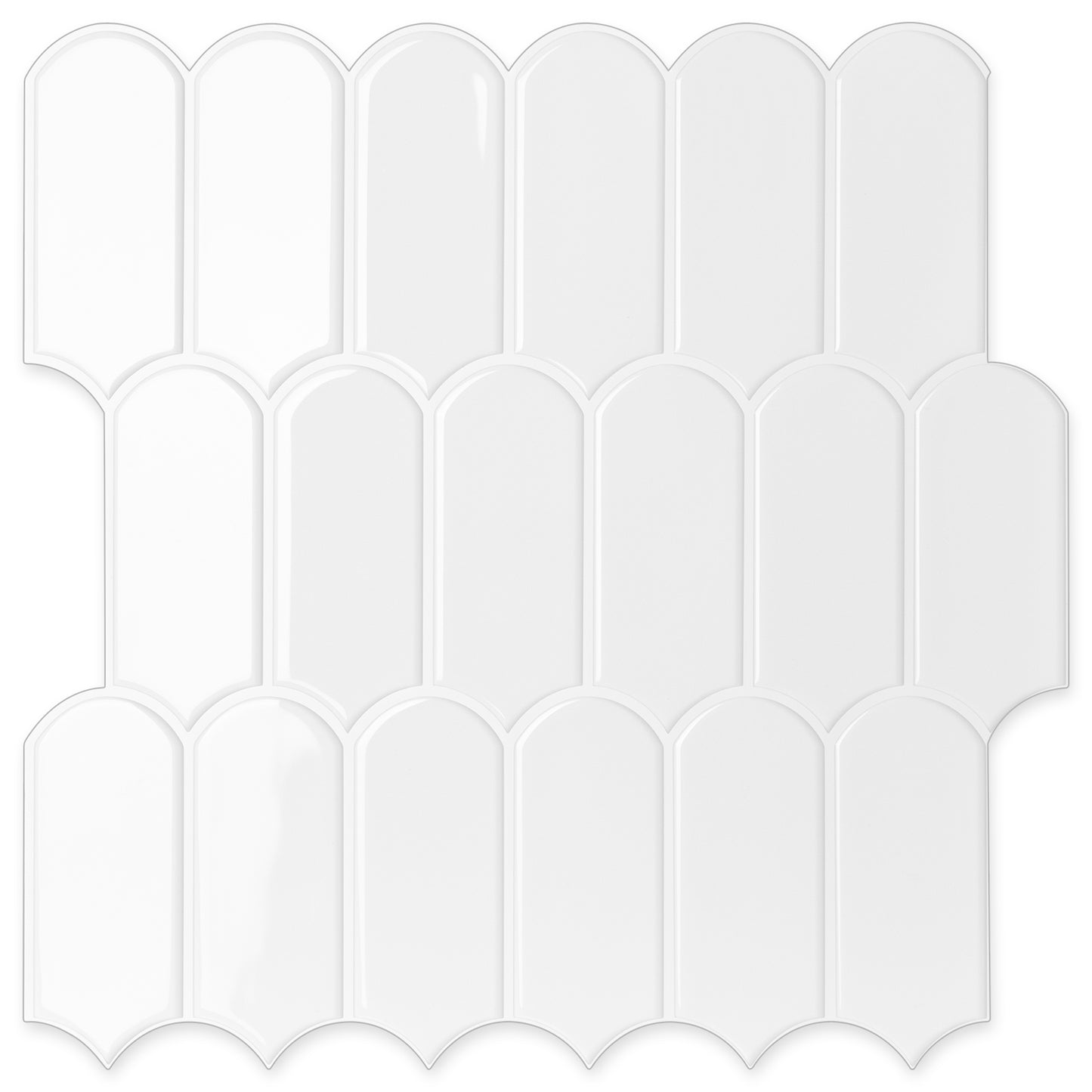 Feather Stick on Tile - All White