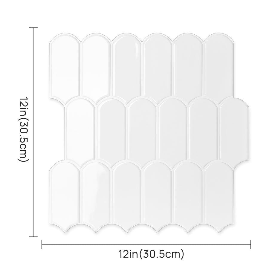 Feather Stick on Tile - All White