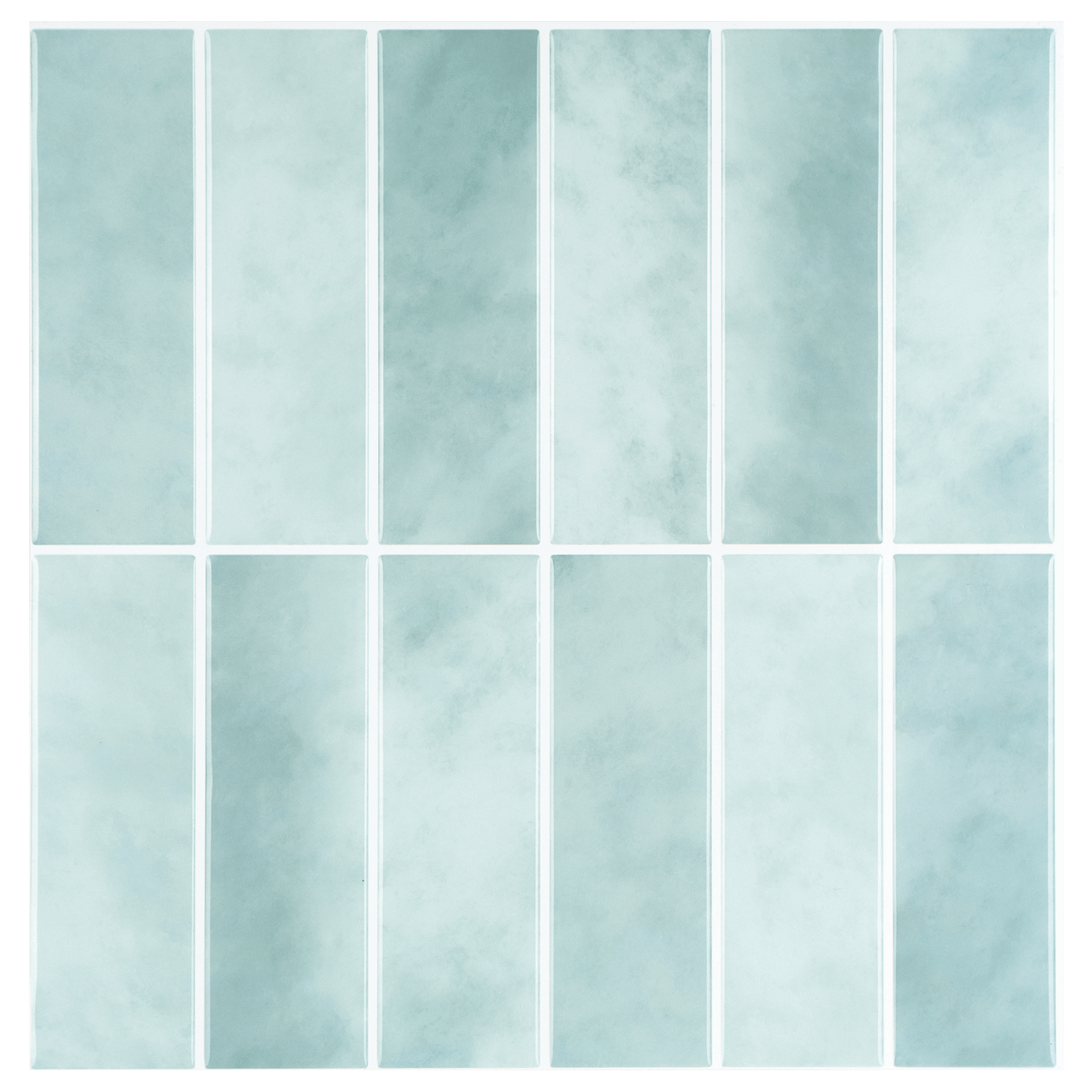Large Kit Kat Stick on Tile - Dusty Blue