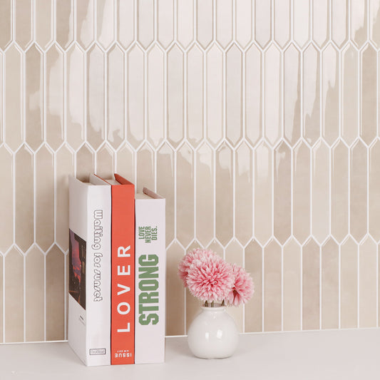 Long Hexagon Stick on Tile - Natural Stone