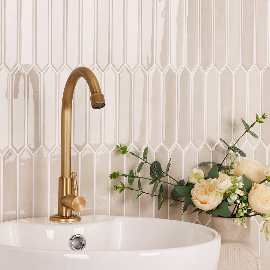 Long Hexagon Stick on Tile - Natural Stone