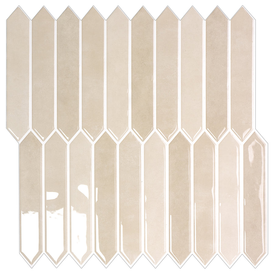Long Hexagon Stick on Tile - Natural Stone