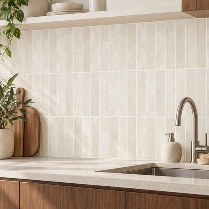 Large Kit Kat Stick on Tile - Ivory Stone