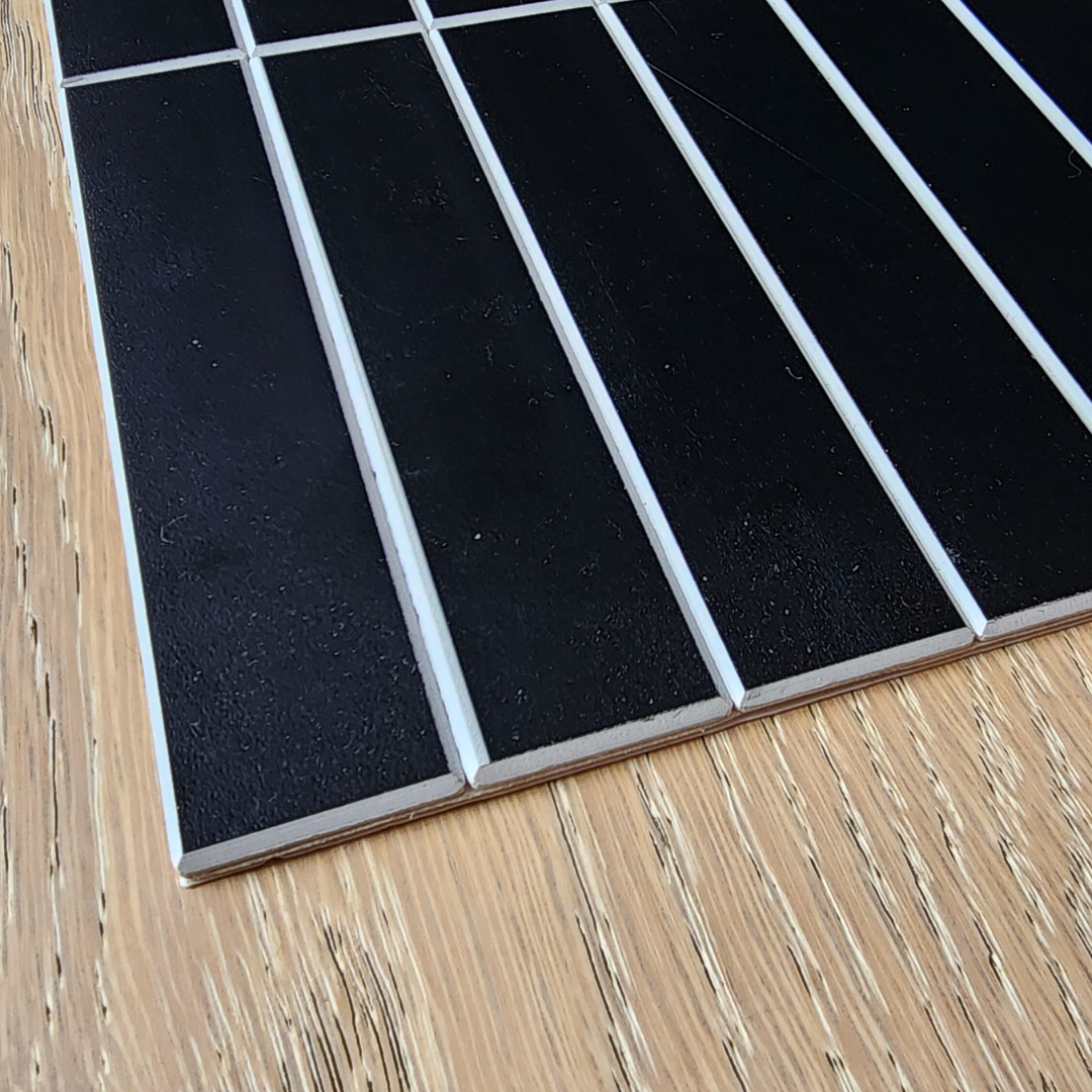 Kit Kat Stick on Composite Tile - Matte Black