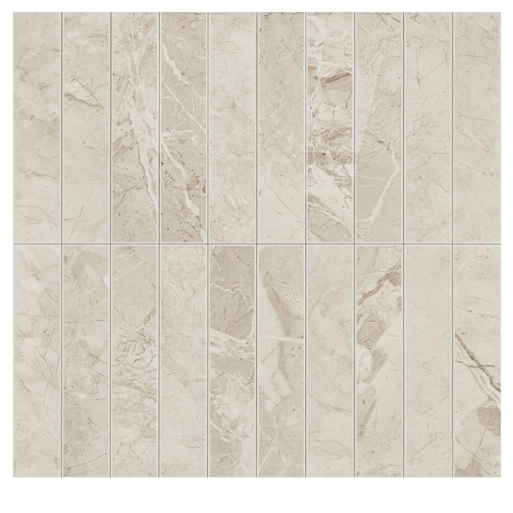 Kit Kat Stick on Composite Tile - Natural Marble