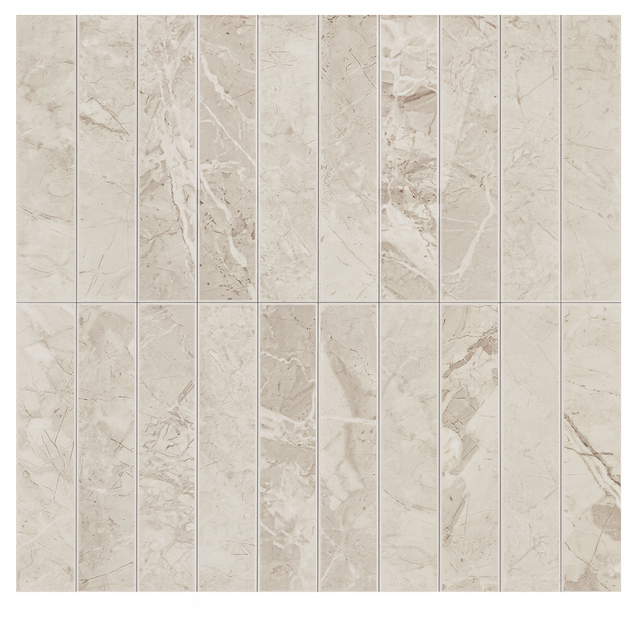 Kit Kat Stick on Composite Tile - Natural Marble