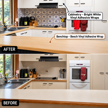 Adhesive Vinyl Wrap - Beech Timber