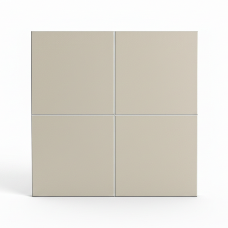 Large Square Stick on Composite Tile - Bone