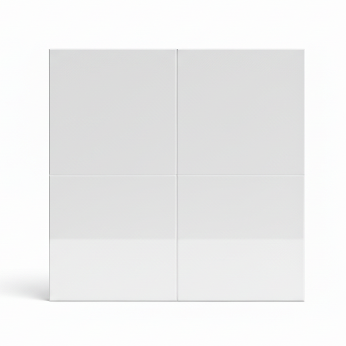 Large Square Stick on Composite Tile - Gloss White