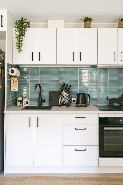 Large Kit Kat Stick on Tile - Dusty Green