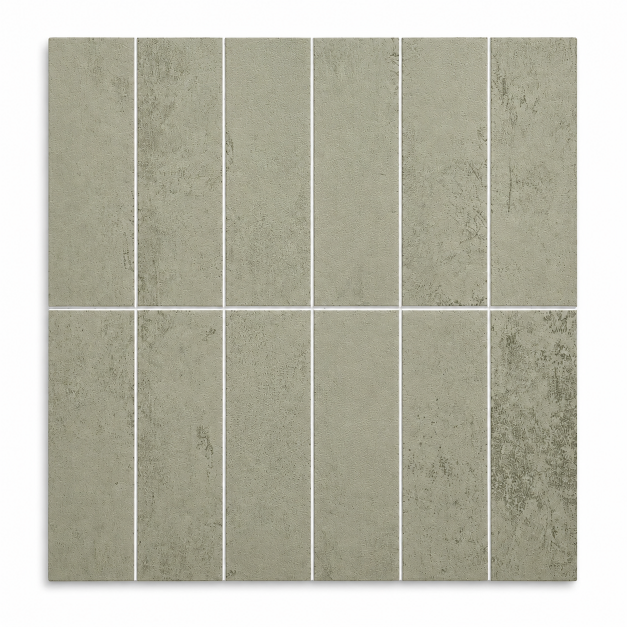 Large Kit Kat Stick on Composite Tile - Antique Matte Sage Green