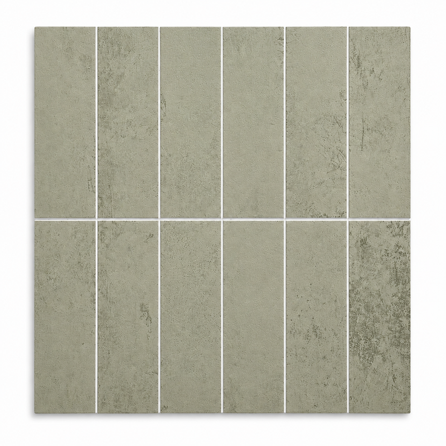 Large Kit Kat Stick on Composite Tile - Antique Matte Sage Green