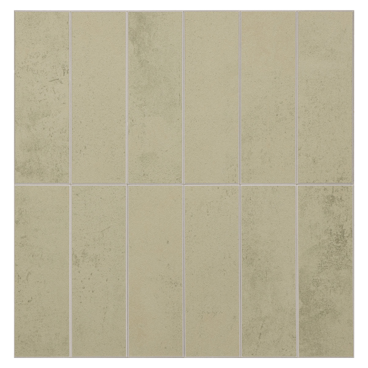 Large Kit Kat Stick on Composite Tile - Antique Matte Sage Green