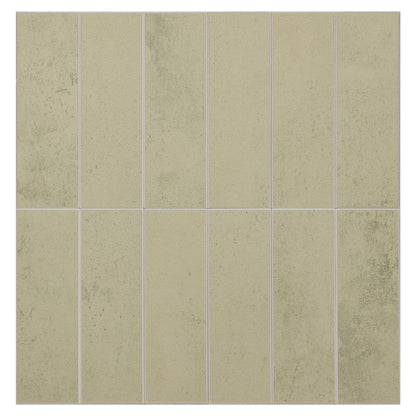Large Kit Kat Stick on Composite Tile - Antique Matte Sage Green