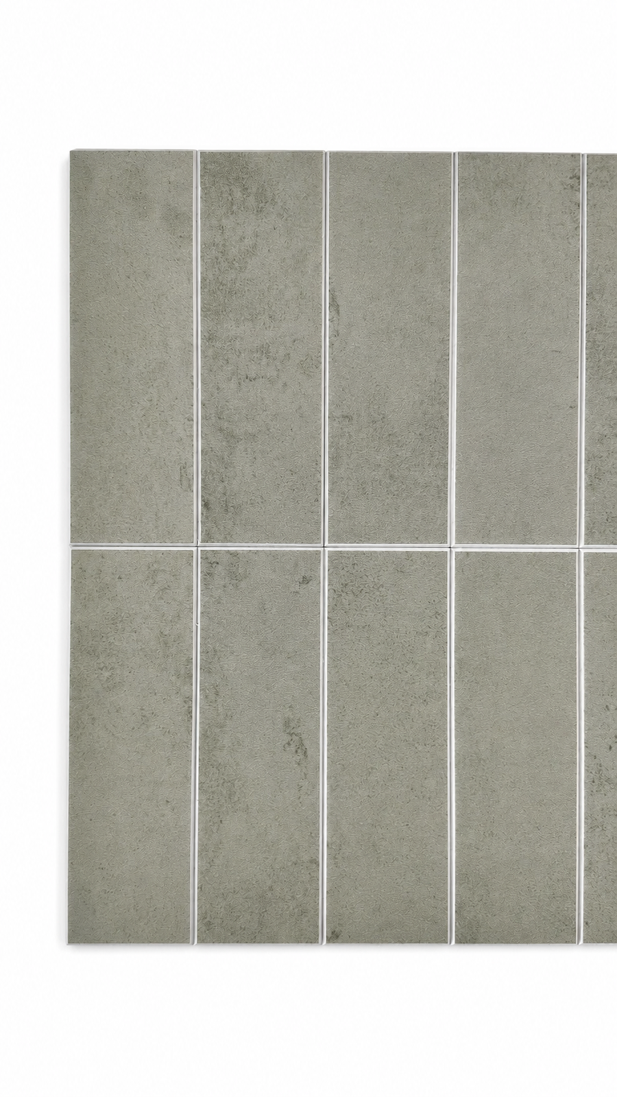 Large Kit Kat Stick on Composite Tile - Antique Matte Sage Green