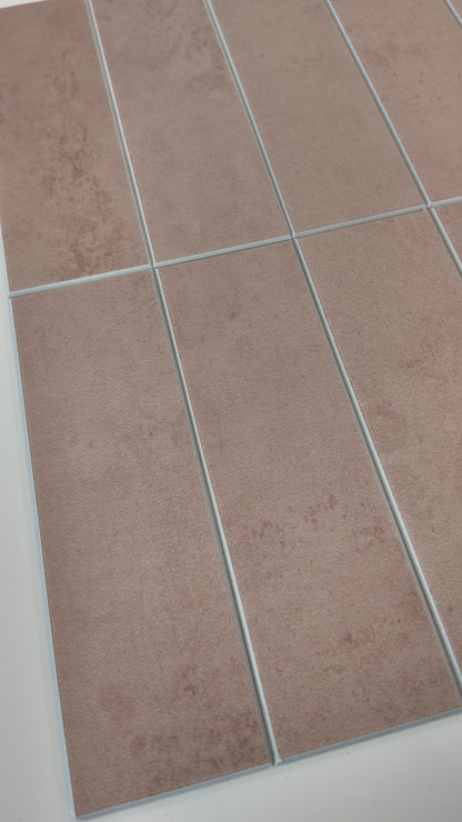 Large Kit Kat Stick on Composite Tile - Matte Clay Beige