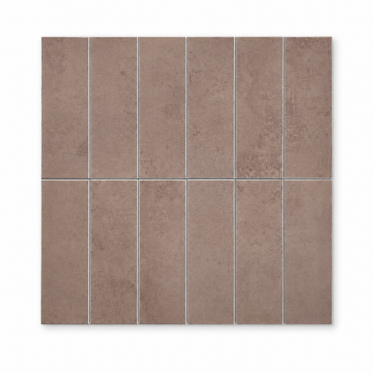 Large Kit Kat Stick on Composite Tile - Matte Clay Beige