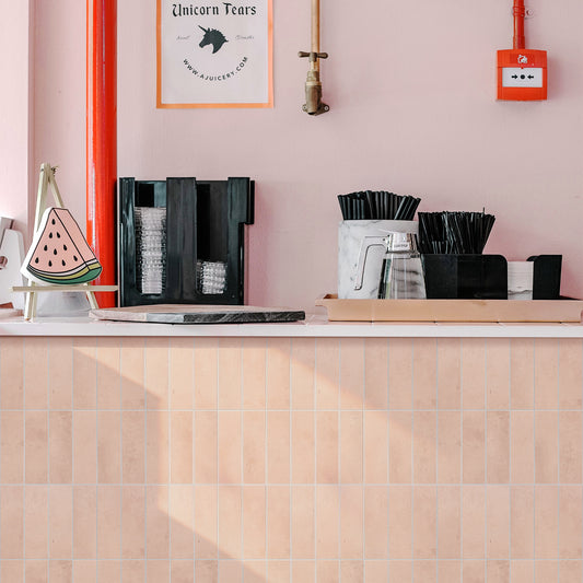 Large Kit Kat Stick on Composite Tile - Matte Clay Beige