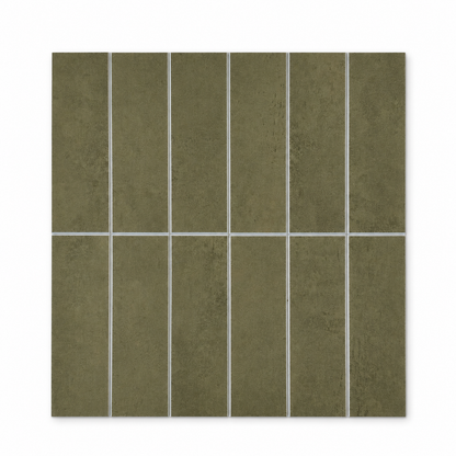 Large Kit Kat Stick on Composite Tile - Matte Olive Green