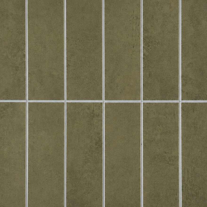 Large Kit Kat Stick on Composite Tile - Matte Olive Green