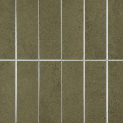 Large Kit Kat Stick on Composite Tile - Matte Olive Green